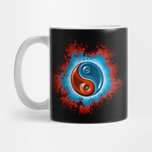 yin yang fire design Mug